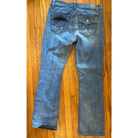 Buckle Day Trip Virgo Straight Womens Jeans 31R Universal Fit Mid Rise Stretch - Picture 1 of 7